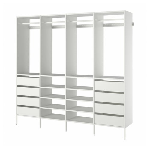 AURDAL Combinación de armario, blanco, 98 3/8x15 3/4x87 "