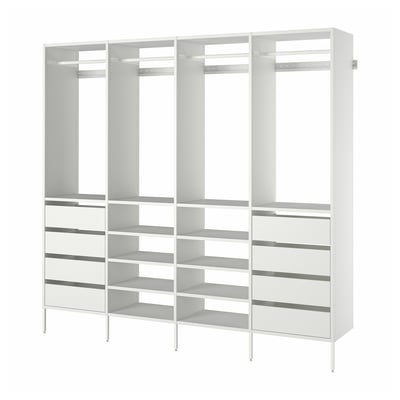 AURDAL Combinación de armario, blanco, 98 3/8x15 3/4x87 "