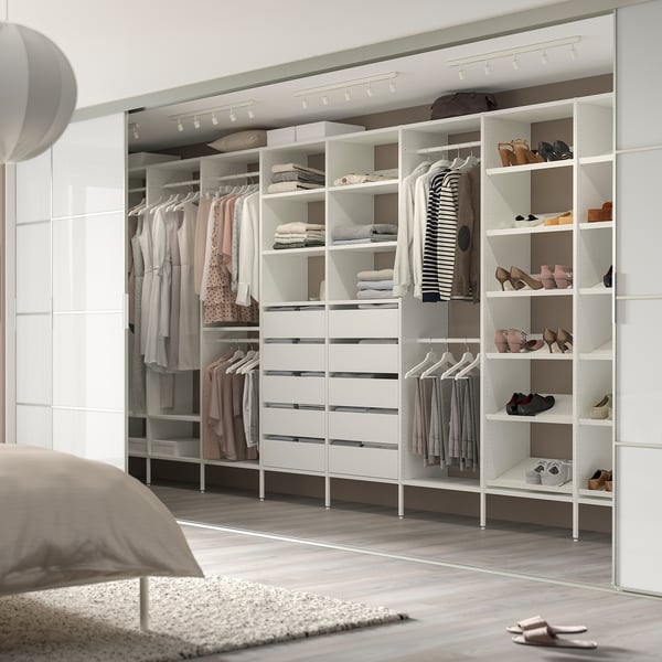 AURDAL Combinación de armario, blanco, 196 7/8x15 3/4x87 "