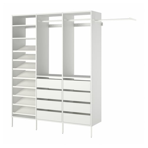 AURDAL Combinación de armario, blanco, 95 1/8-108 1/8x15 3/4x87 "