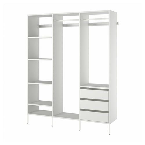 AURDAL Combinación de armario, blanco, 74 3/4x15 3/4x87 "
