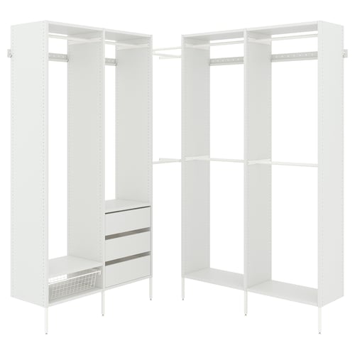 AURDAL Combinación de armario, blanco, 70 7/8-83 7/8x15 3/4x87 "
