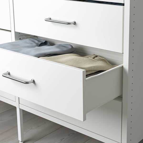 AURDAL Combinación de armario, blanco, 49 1/4x15 3/4x87 "