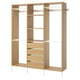 AURDAL Combinación de armario, chapa de roble/blanco, 74 3/4x15 3/4x87 "