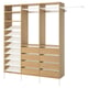 AURDAL Combinación de armario, chapa de roble/blanco, 95 1/8-108 1/8x15 3/4x87 "