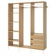 AURDAL Combinación de armario, chapa de roble/blanco, 74 3/4x15 3/4x87 "