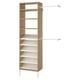 AURDAL Combinación de armario, chapa de roble/blanco, 47 1/4-60 1/4x15 3/4x87 "