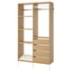AURDAL Combinación de armario, chapa de roble/blanco, 49 1/4x15 3/4x87 "