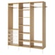 AURDAL Combinación de armario, chapa de roble/blanco, 74 3/4x15 3/4x87 "