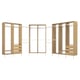 AURDAL Combinación de armario, chapa de roble/blanco, 70 7/8-118 1/8x15 3/4x87 "