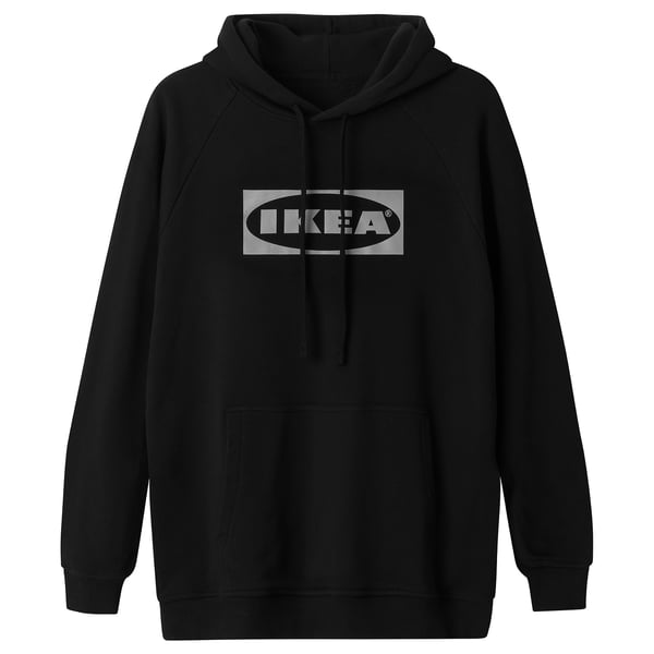 AURTIENDE Sudadera con capucha, negro, L/XL