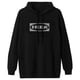 AURTIENDE Sudadera con capucha, negro, L/XL