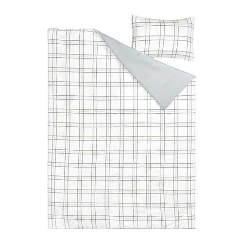 AXLÖNN Juego de edredón, azul/blanco, Twin/Twin extra largo