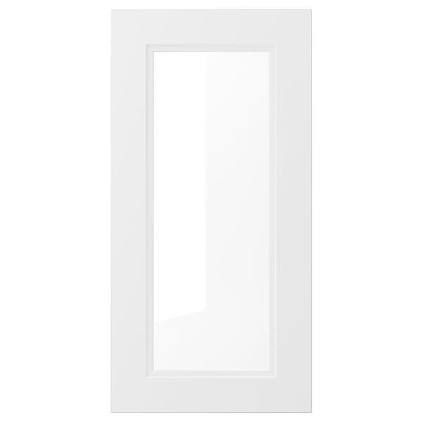 AXSTAD Puerta de vidrio, blanco mate, 15x30 "