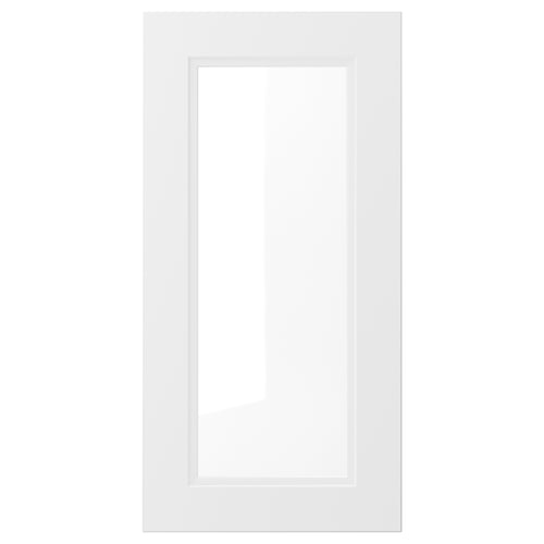 AXSTAD Puerta de vidrio, blanco mate, 15x30 "