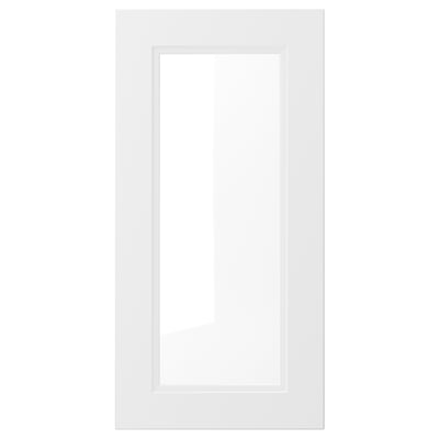 AXSTAD Puerta de vidrio, blanco mate, 15x30 "