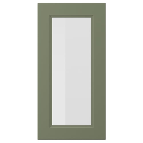 AXSTAD Puerta de vidrio, gris-verde, 15x30 "