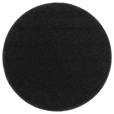 BACKMÅRA Alfombra de baño, negro redondo, 22 "