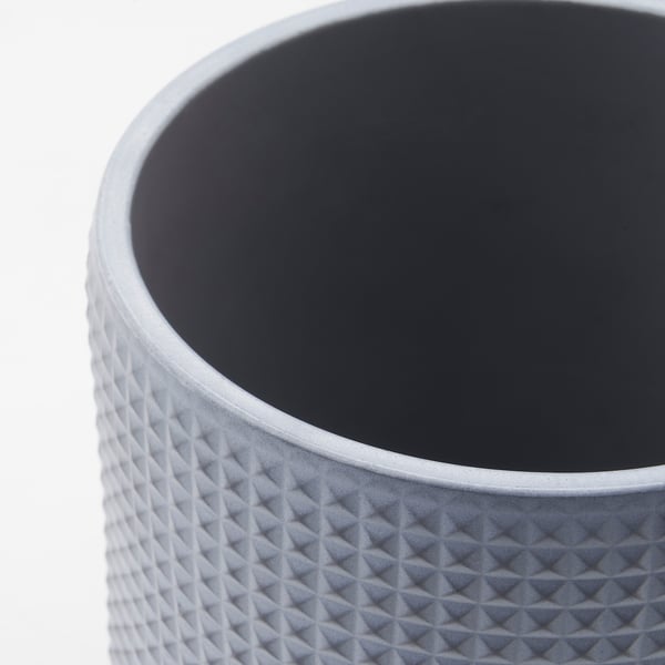 BÄCKDRÅG Maceta, superficie con puntos/blanco gris, 4 ¾ "