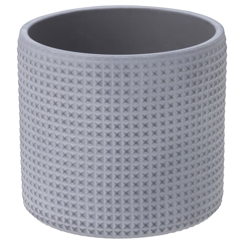 BÄCKDRÅG Maceta, superficie con puntos/blanco gris, 4 ¾ "