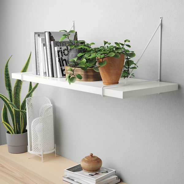 BERGSHULT / PERSHULT Estante de pared, blanco/blanco, 31 1/2x11 3/4 "