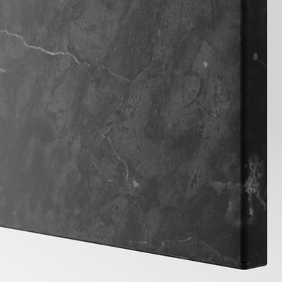 BERGSVIKEN Frente de cajón, negro efecto de mármol, 23 1/2x10 "