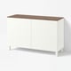 BESTÅ Combinación almacenamiento+puertas, blanco/Förvaltare blanco, 47 1/4x16 1/2x29 5/8 "