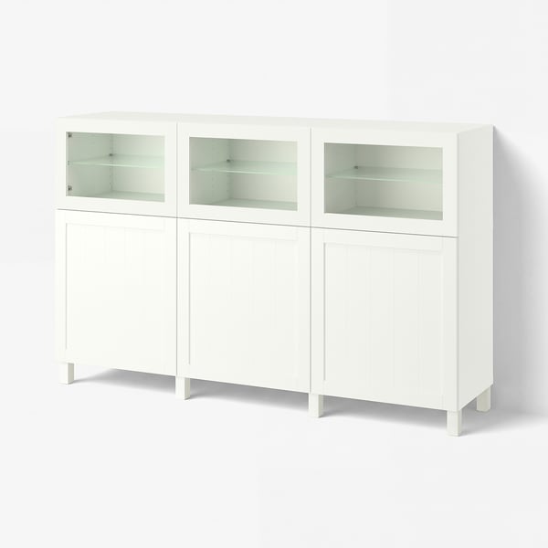 BESTÅ Combinación almacenamiento+puertas, blanco/Pipmakare blanco, 70 7/8x16 1/2x44 1/8 "