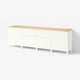 BESTÅ Combinación de almacenaje, blanco/Lappviken blanco, 94 1/2x16 1/2x29 7/8 "