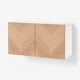 BESTÅ Estantería con puertas, blanco/Hedeviken chapa de roble, 47 1/4x16 1/2x25 1/4 "