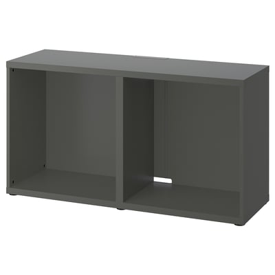 BESTÅ Mueble para TV, gris oscuro, 47 1/4x15 3/4x25 1/4 "