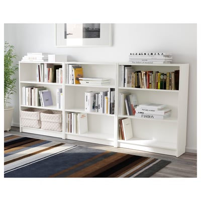 BILLY Combinación de libreros, blanco, 94 1/2x11x41 3/4 "