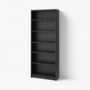BILLY Librero, negro efecto de roble, 31 1/2x11x79 1/2 "