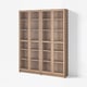 BILLY / OXBERG Comb librero+puertas de vidrio, efecto de roble, 63x79 1/2 "