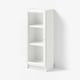 BILLY / OXBERG Librero con puerta, blanco/vidrio transparente, 15 3/4x11 3/4x41 3/4 "