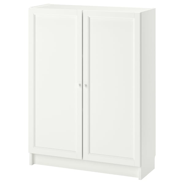 BILLY / OXBERG Librero con puertas, blanco, 31 1/2x11 3/4x41 3/4 "