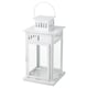 BORRBY Farolillo para vela grande, interior/exterior blanco, 17 ¼ "