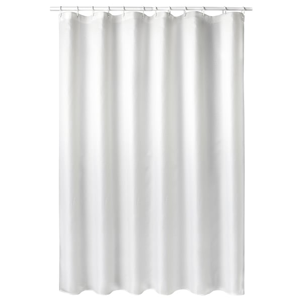 BORSTALOE Cortina de baño, blanco, 72x72 "