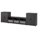 BRIMNES Combinación de almacenaje para TV, negro, 132 1/4x16 1/8x37 3/8 "