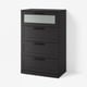 BRIMNES Gavetero de 4 cajones, negro, 30 3/4x18 1/8x48 7/8 "
