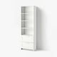 BRIMNES Librero, blanco, 23 5/8x74 3/4 "