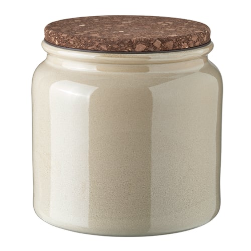 BRUGDHAJ Bote con tapa, beige, 128 oz