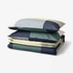 BRUNKRISSLA Funda nórdica+funda(s) de almohada, verde/multicolor, Tamaño King
