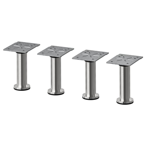 CAPITA Pata, acero inoxidable, 4 1/2 "