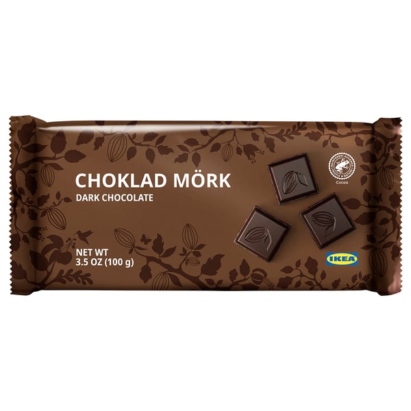 CHOKLAD MÖRK Tableta de chocolate negro, Rainforest Alliance Certified, 0 lb