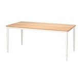 DANDERYD Mesa de comedor, chapa de roble/blanco, 70 7/8x35 3/8 "