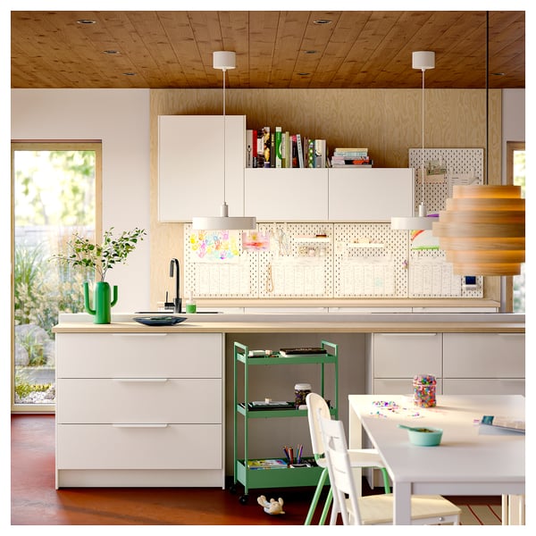 EKBACKEN Encimera de cocina, efecto contrachapado/laminado, 98x1 1/8 "