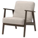 EKENÄSET Sillón, efecto de nogal/Kilanda beige claro