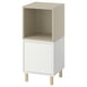 EKET Combinación de gabinete+patas, blanco beige/madera, 13 3/4x13 3/4x31 1/2 "