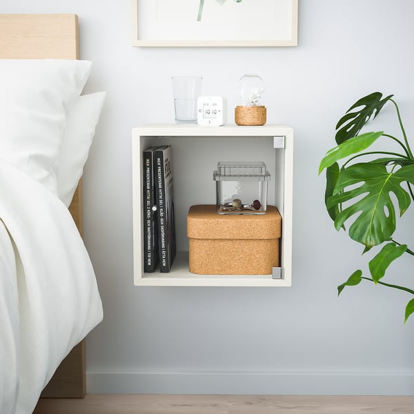 EKET Vitrina de pared, blanco, 13 3/4x13 3/4x13 3/4 "